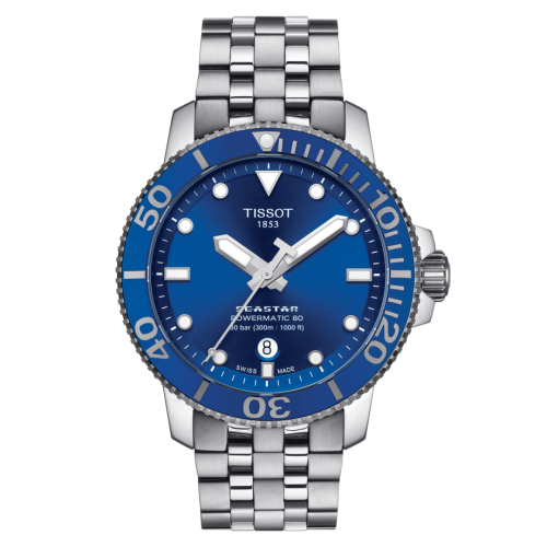 Tissot Seastar 1000 Powermatic 80 43 Stainless Steel / Blue / Bracelet